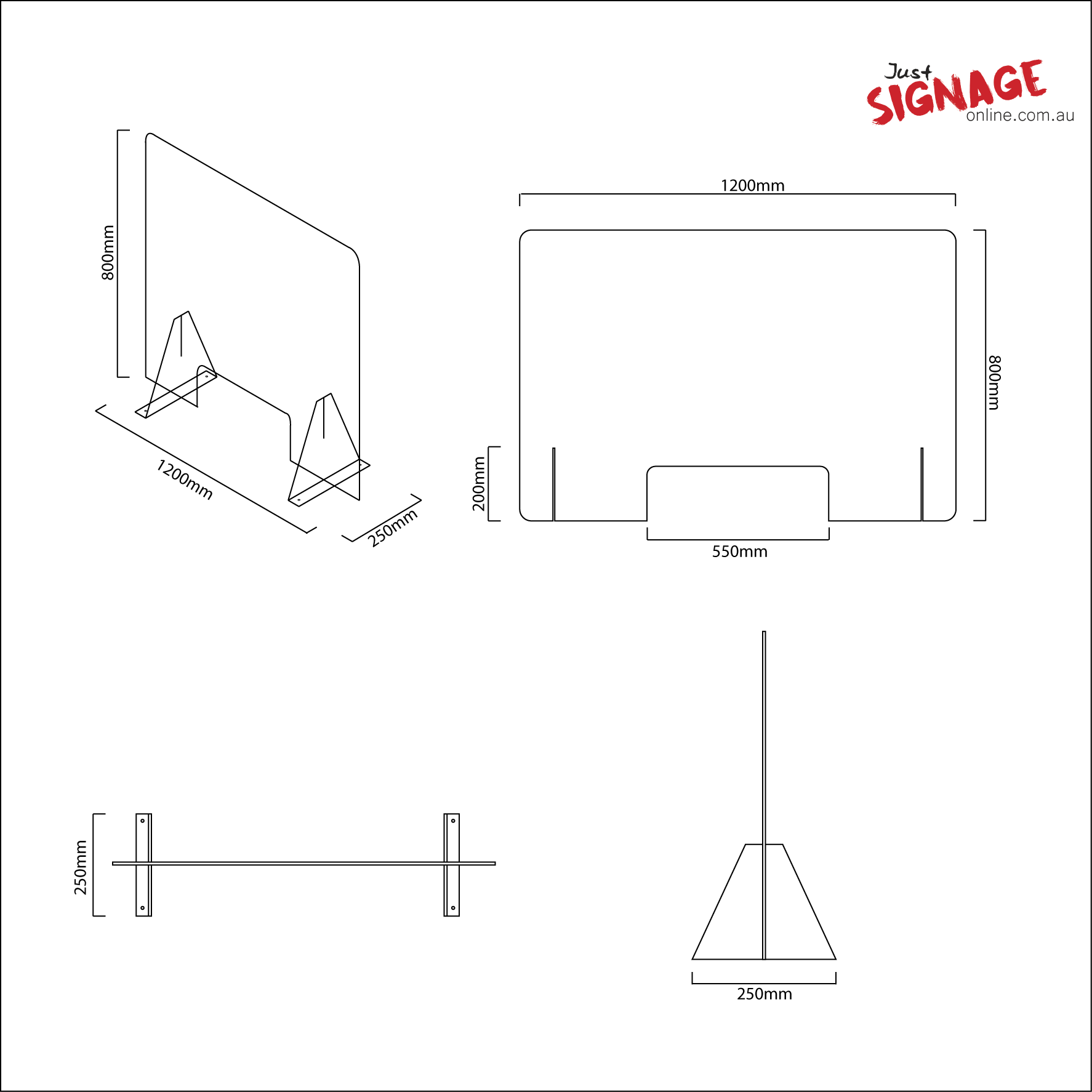 Affordable Sneeze Guard - 120(W) x 80(H) cm