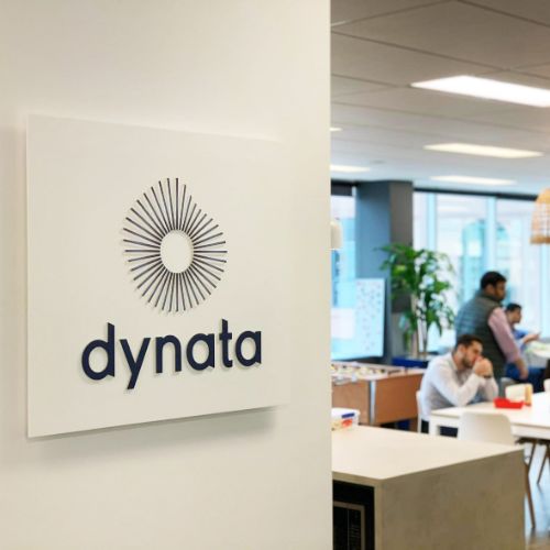 dynata reception signage signage at dynata